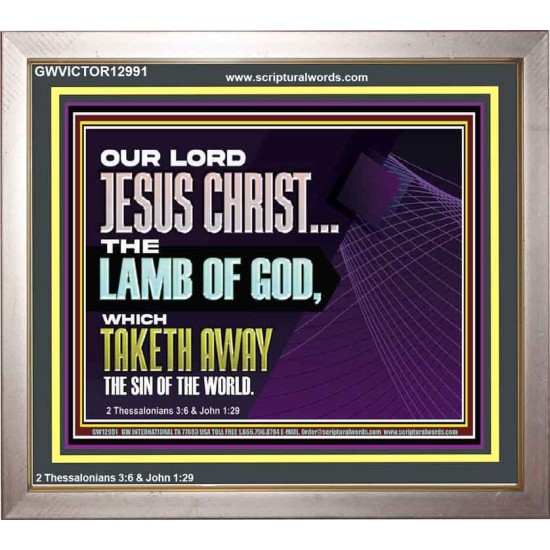 THE LAMB OF GOD WHICH TAKETH AWAY THE SIN OF THE WORLD  Children Room Wall Portrait  GWVICTOR12991  