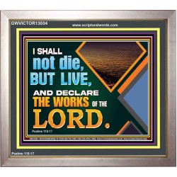 I SHALL NOT DIE BUT LIVE AND DECLARE THE WORKS OF THE LORD  Eternal Power Portrait  GWVICTOR13034  "16X14"