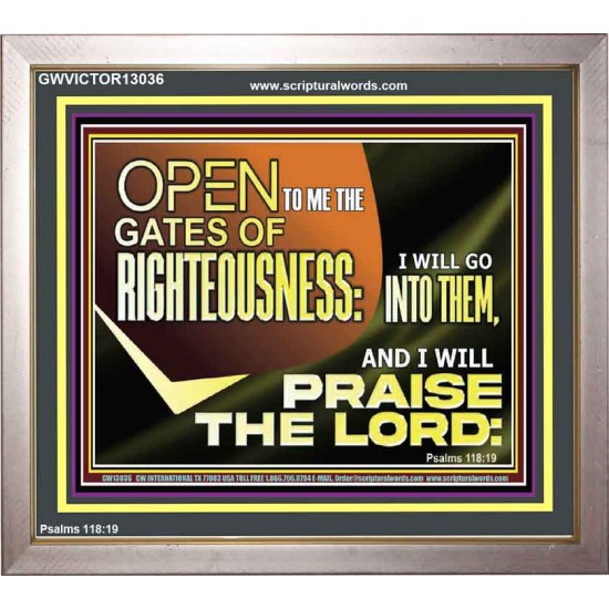 OPEN TO ME THE GATES OF RIGHTEOUSNESS  Children Room Décor  GWVICTOR13036  