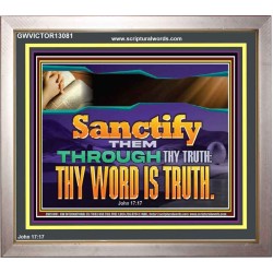 SANCTIFY THEM THROUGH THY TRUTH THY WORD IS TRUTH  Church Office Portrait  GWVICTOR13081  