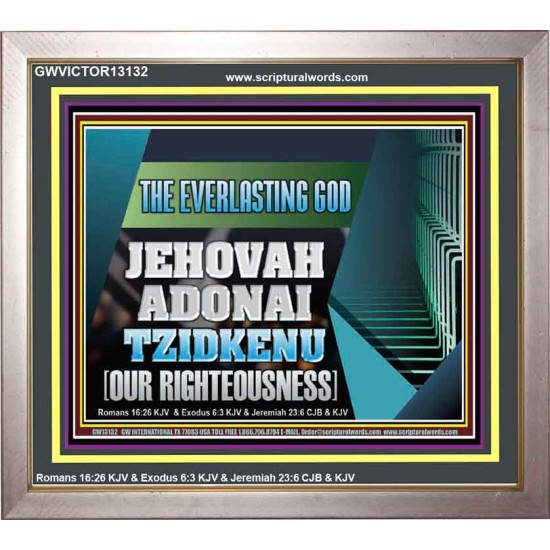 THE EVERLASTING GOD JEHOVAH ADONAI TZIDKENU OUR RIGHTEOUSNESS  Contemporary Christian Paintings Portrait  GWVICTOR13132  