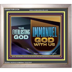THE EVERLASTING GOD IMMANUEL..GOD WITH US  Contemporary Christian Wall Art Portrait  GWVICTOR13134  "16X14"