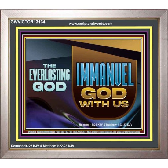 THE EVERLASTING GOD IMMANUEL..GOD WITH US  Contemporary Christian Wall Art Portrait  GWVICTOR13134  