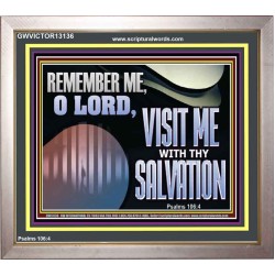 VISIT ME O LORD WITH THY SALVATION  Glass Portrait Scripture Art  GWVICTOR13136  