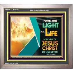 THE LIGHT OF LIFE OUR LORD JESUS CHRIST  Righteous Living Christian Portrait  GWVICTOR9552  "16X14"