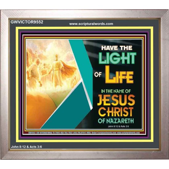 THE LIGHT OF LIFE OUR LORD JESUS CHRIST  Righteous Living Christian Portrait  GWVICTOR9552  