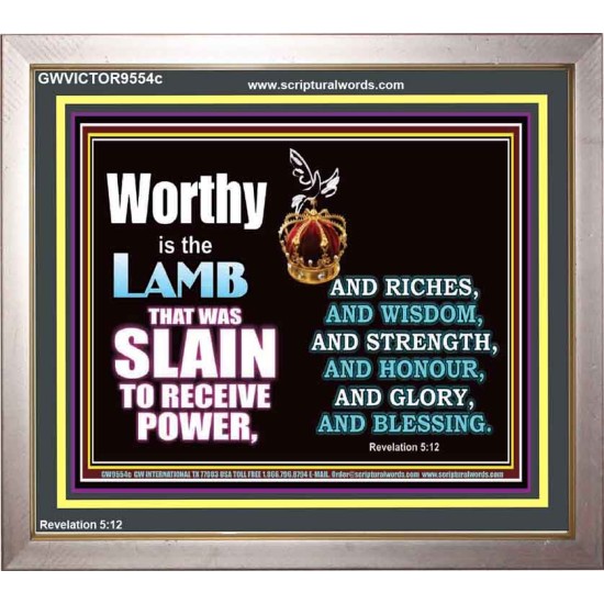 LAMB OF GOD GIVES STRENGTH AND BLESSING  Sanctuary Wall Portrait  GWVICTOR9554c  