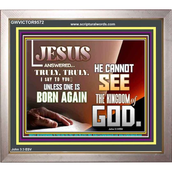 YOU MUST BE BORN AGAIN TO ENTER HEAVEN  Sanctuary Wall Portrait  GWVICTOR9572  