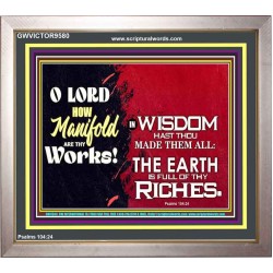 MANY ARE THY WONDERFUL WORKS O LORD  Children Room Portrait  GWVICTOR9580  "16X14"