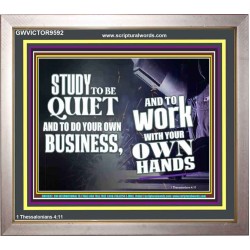 STUDY TO BE QUIET  Business Motivation Art  GWVICTOR9592  