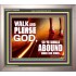 WALK AND PLEASE GOD  Scripture Art Portrait  GWVICTOR9594  "16X14"