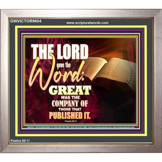 THE LORD GAVE THE WORD  Bathroom Wall Art  GWVICTOR9604  