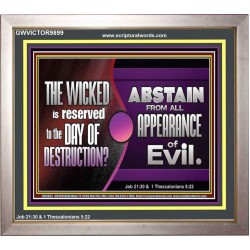 THE WICKED RESERVED FOR DAY OF DESTRUCTION  Portrait Scripture Décor  GWVICTOR9899  "16X14"