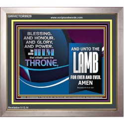THE ONE SEATED ON THE THRONE  Contemporary Christian Wall Art Portrait  GWVICTOR9929  "16X14"