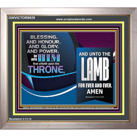 THE ONE SEATED ON THE THRONE  Contemporary Christian Wall Art Portrait  GWVICTOR9929  