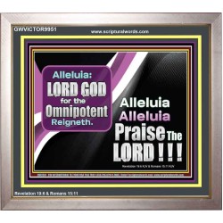 ALLEUIA ALLEUIA ALLEUIA PRAISE THE LORD ALLEUIA  Contemporary Christian Wall Art  GWVICTOR9951  