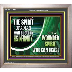A WOUNDED SPIRIT WHO CAN BEAR?  Sciptural Décor  GWVICTOR9972  "16X14"