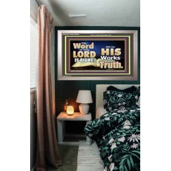 THE WORD OF THE LORD IS ALWAYS RIGHT  Unique Scriptural Picture  GWVICTOR10354  "16X14"