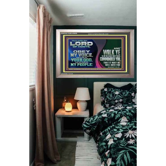 OBEY MY VOICE AND I WILL BE YOUR GOD  Custom Christian Wall Art  GWVICTOR10609  