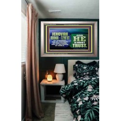 JEHOVAI ADONAI - TZVA'OT OUR GOODNESS FORTRESS HIGH TOWER DELIVERER AND SHIELD  Christian Quote Portrait  GWVICTOR10754  "16X14"