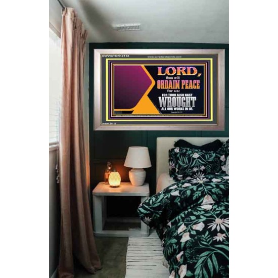 THE LORD WILL ORDAIN PEACE FOR US  Large Wall Accents & Wall Portrait  GWVICTOR12113  