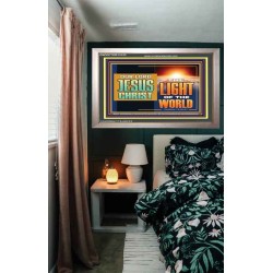 OUR LORD JESUS CHRIST THE LIGHT OF THE WORLD  Bible Verse Wall Art Portrait  GWVICTOR13122  "16X14"