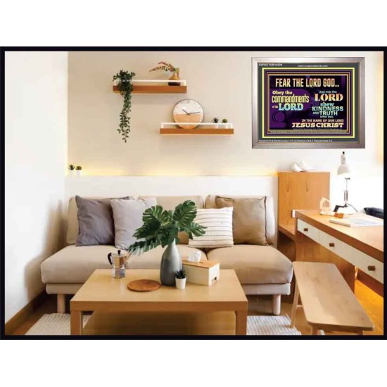 OBEY THE COMMANDMENT OF THE LORD  Contemporary Christian Wall Art Portrait  GWVICTOR10539  
