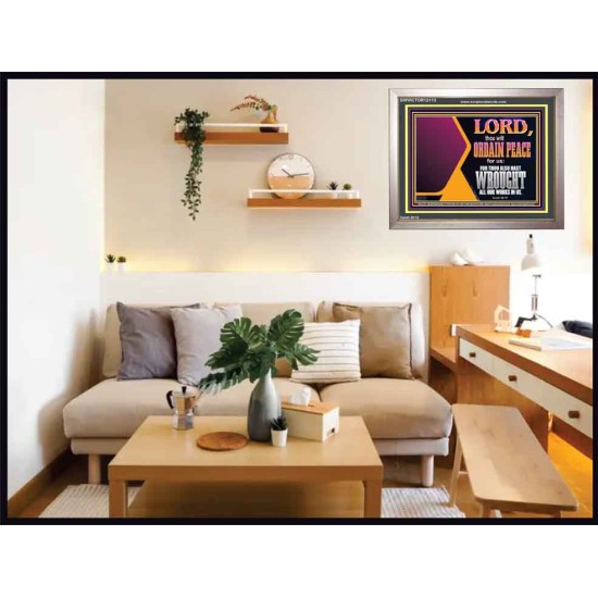 THE LORD WILL ORDAIN PEACE FOR US  Large Wall Accents & Wall Portrait  GWVICTOR12113  