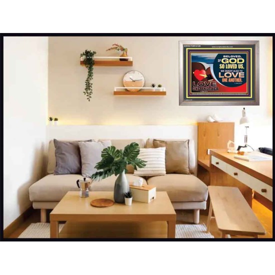 LOVE ONE ANOTHER  Custom Contemporary Christian Wall Art  GWVICTOR12129  