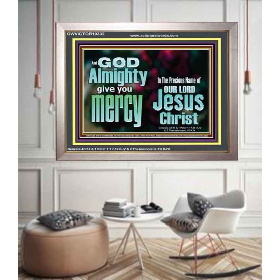 GOD ALMIGHTY GIVES YOU MERCY  Bible Verse for Home Portrait  GWVICTOR10332  