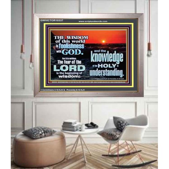 THE FEAR OF THE LORD BEGINNING OF WISDOM  Inspirational Bible Verses Portrait  GWVICTOR10337  