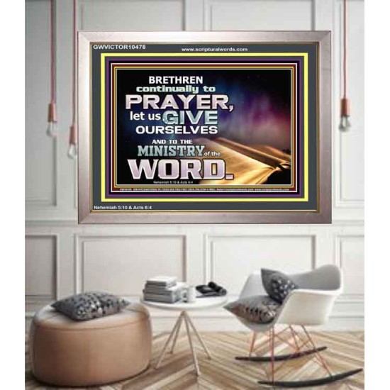 BE FERVENT IN PRAYER AND MINISTRY OF THE WORD  Scripture Art Prints Portrait  GWVICTOR10478  