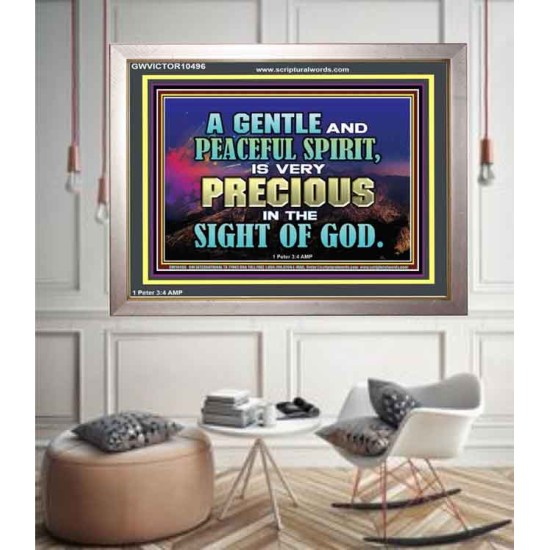 GENTLE AND PEACEFUL SPIRIT VERY PRECIOUS IN GOD SIGHT  Bible Verses to Encourage  Portrait  GWVICTOR10496  