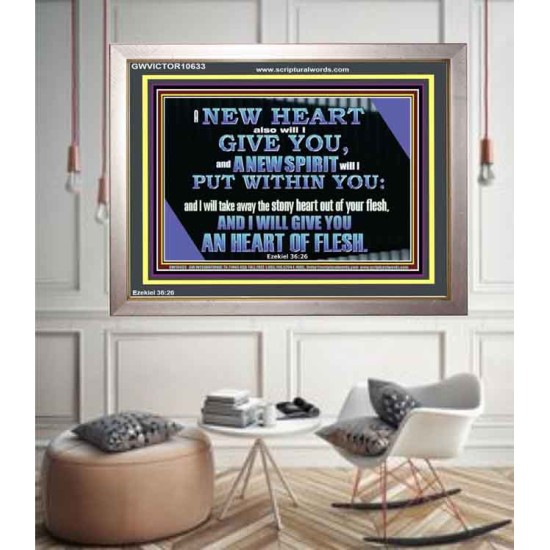 I WILL GIVE YOU A NEW HEART AND NEW SPIRIT  Bible Verse Wall Art  GWVICTOR10633  