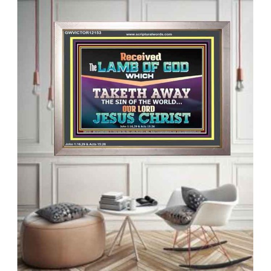 RECEIVED THE LAMB OF GOD OUR LORD JESUS CHRIST  Art & Décor Portrait  GWVICTOR12153  