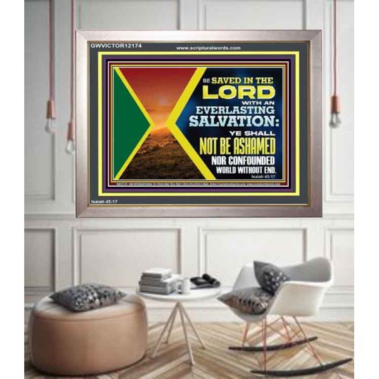BE SAVED IN THE LORD WITH AN EVERLASTING SALVATION  Printable Bible Verse to Portrait  GWVICTOR12174  