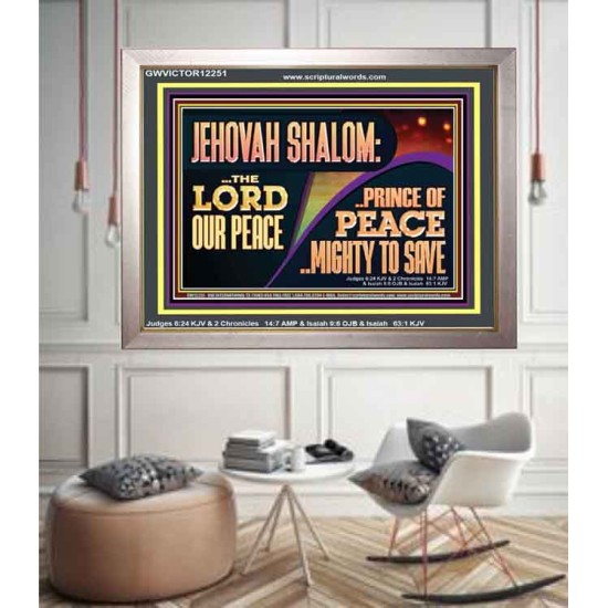 JEHOVAH SHALOM THE LORD OUR PEACE PRINCE OF PEACE  Righteous Living Christian Portrait  GWVICTOR12251  