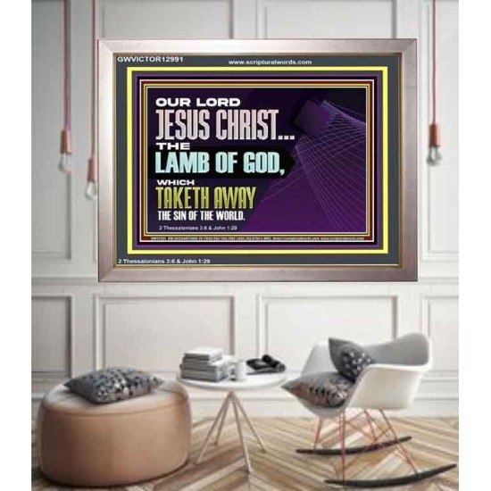 THE LAMB OF GOD WHICH TAKETH AWAY THE SIN OF THE WORLD  Children Room Wall Portrait  GWVICTOR12991  