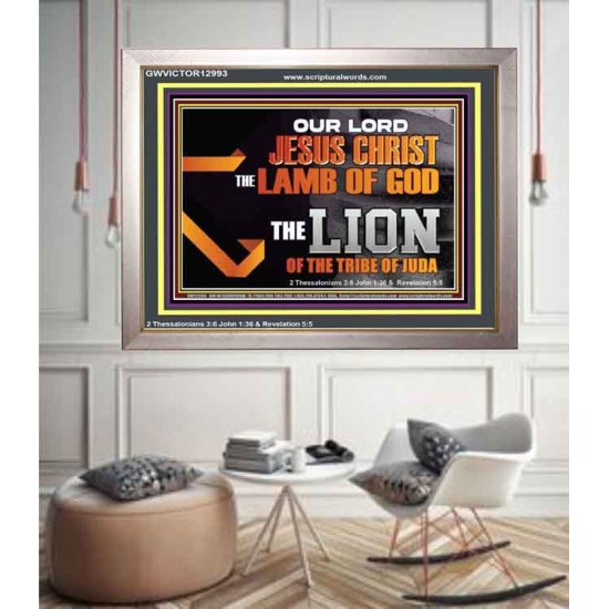 THE LION OF THE TRIBE OF JUDA CHRIST JESUS  Ultimate Inspirational Wall Art Portrait  GWVICTOR12993  