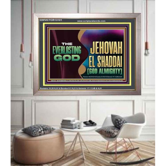 EVERLASTING GOD JEHOVAH EL SHADDAI GOD ALMIGHTY   Christian Artwork Glass Portrait  GWVICTOR13101  