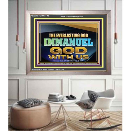 EVERLASTING GOD IMMANUEL..GOD WITH US  Contemporary Christian Wall Art Portrait  GWVICTOR13105  