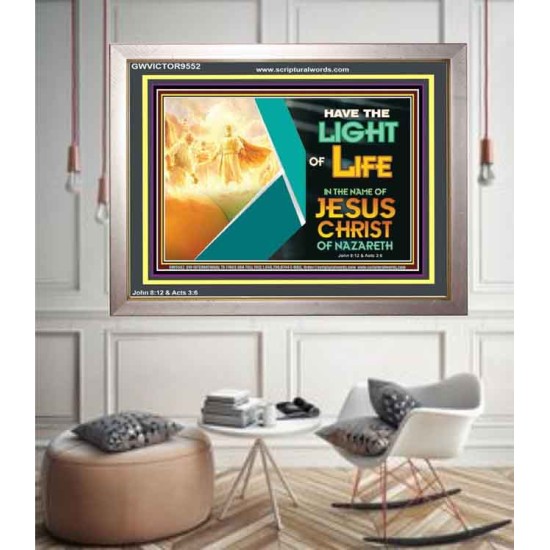 THE LIGHT OF LIFE OUR LORD JESUS CHRIST  Righteous Living Christian Portrait  GWVICTOR9552  