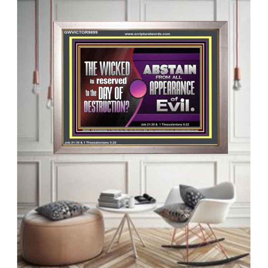 THE WICKED RESERVED FOR DAY OF DESTRUCTION  Portrait Scripture Décor  GWVICTOR9899  