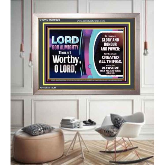 LORD GOD ALMIGHTY HOSANNA IN THE HIGHEST  Contemporary Christian Wall Art Portrait  GWVICTOR9925  