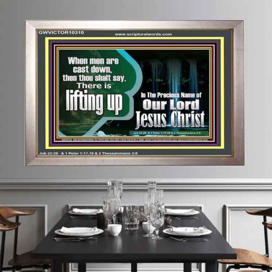 YOU ARE LIFTED UP IN CHRIST JESUS  Custom Christian Artwork Portrait  GWVICTOR10310  