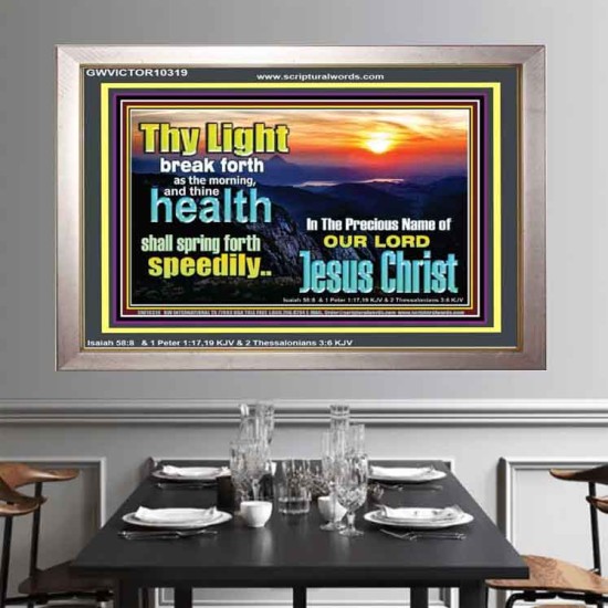 THY HEALTH WILL SPRING FORTH SPEEDILY  Custom Inspiration Scriptural Art Portrait  GWVICTOR10319  