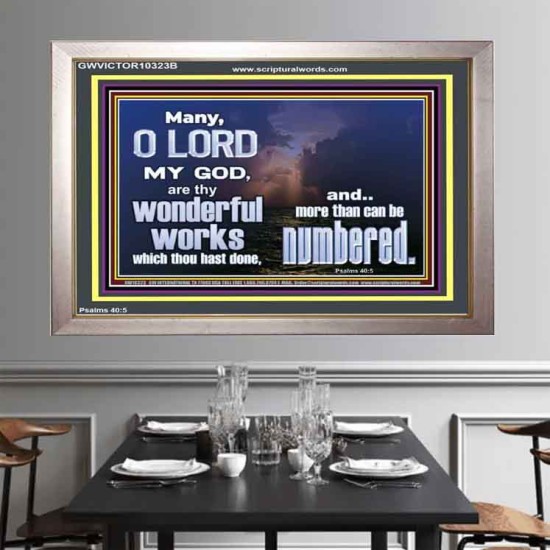 THY WONDERS O LORD CANNOT BE NUMBERED  Unique Bible Verse Portrait  GWVICTOR10323B  