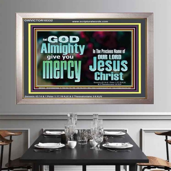 GOD ALMIGHTY GIVES YOU MERCY  Bible Verse for Home Portrait  GWVICTOR10332  
