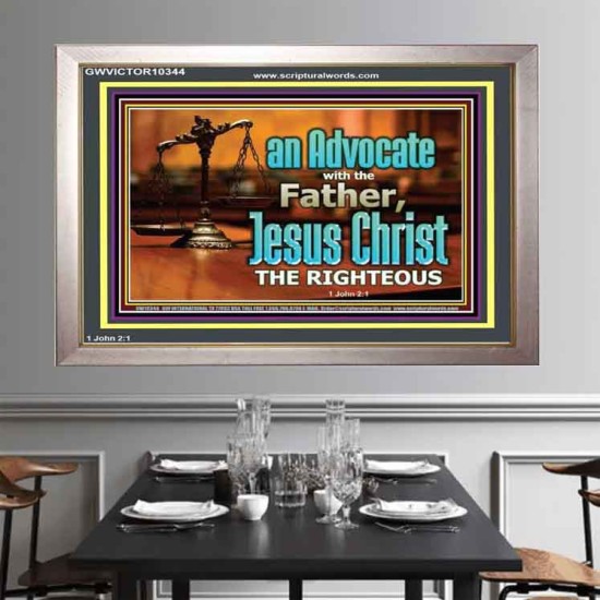CHRIST JESUS OUR ADVOCATE WITH THE FATHER  Bible Verse for Home Portrait  GWVICTOR10344  
