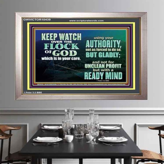 WATCH THE FLOCK OF GOD IN YOUR CARE  Scriptures Décor Wall Art  GWVICTOR10439  